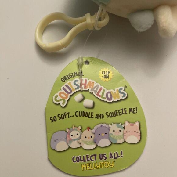 Belana the Cow Green Bandana Plush 3.5”Squishmallow Clip-On Easter Exclusive - Picture 3 of 3